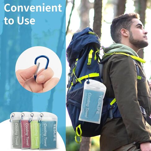 YesLife 4 Pack Cooling Towel 40 "x12" ، مناشف الصالة الرياضية للرجال والنساء ، مناشف تجريب ناعمة للتنفس لليوغا ، الجري ، الرياضة ، والمزيد (الأزرق ، الرمادي ، الأخضر) in Kuwait