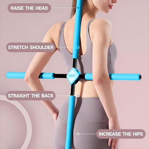 Posture Corrector Yoga Cross Stick -Yoga Stick Posture Corrector- Back Pain Relief for Men Women - Stretcher and Straightener for Upper and Lower Back -Back Straightener Posture Corrector in Saudi Arabia