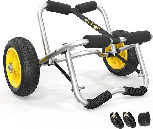 Bonnlo Kayak Cart Dolly Kayak Wheels Detachable Canoe Cart with Solid Tires and Kickstand Kayak Trolley in Saudi Arabia