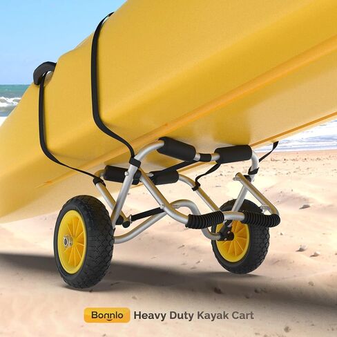 Bonnlo Kayak Cart Dolly Kayak Wheels Detachable Canoe Cart with Solid Tires and Kickstand Kayak Trolley in Saudi Arabia