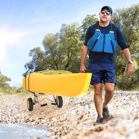 Bonnlo Kayak Cart Dolly Kayak Wheels Detachable Canoe Cart with Solid Tires and Kickstand Kayak Trolley in Saudi Arabia
