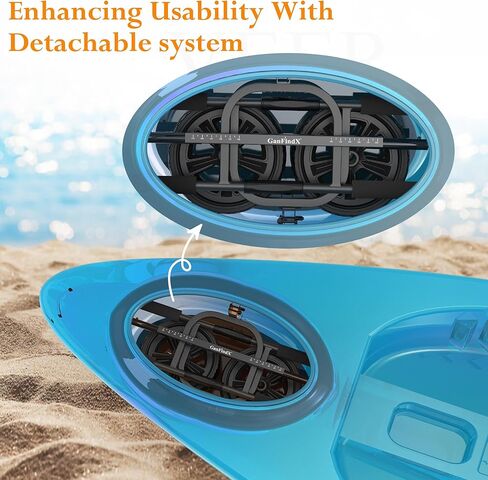 GanFind Kayak Cart Canoe Trolley Carrier Kayak Accessories Transport Dolly with Solid Foam Wheels Detachable Frame Pole and Crossbar in Kuwait