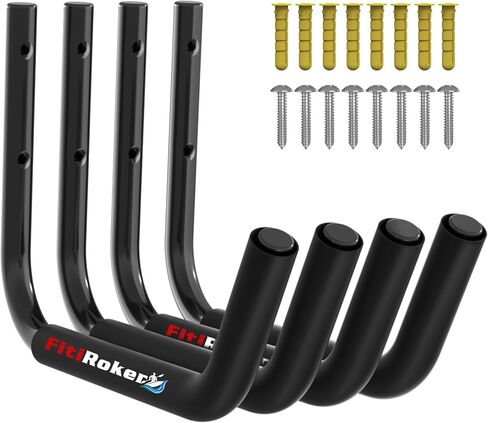 Kayak Storage Rack – 100LB Wall Mounted Kayak Hook with EVA Padding | Kayak Wall Mount & Kayak Rack for Garage | Garage Storage Hooks for Canoes, Paddle Boards, Ladders, Bikes (Round Tube) in Saudi Arabia