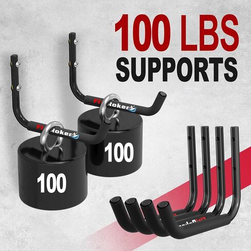 Kayak Storage Rack – 100LB Wall Mounted Kayak Hook with EVA Padding | Kayak Wall Mount & Kayak Rack for Garage | Garage Storage Hooks for Canoes, Paddle Boards, Ladders, Bikes (Round Tube) in Saudi Arabia