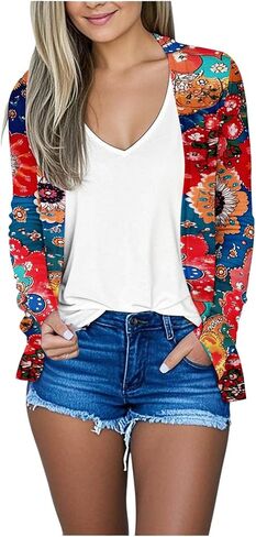 SHOPESSA Light Weight Cardigan Women Long Sleeve Open Front Shrug Casual Solid Color Cardigan Fall Fashion 2025 Tops in Saudi Arabia