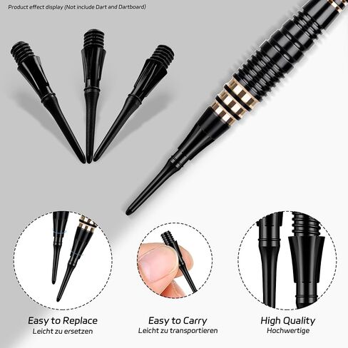 CyeeLife 2BA Thread Soft Tip Dart Points - Plastic Dart Tips - 1000 Pack Premium Replacement Dart Accessories in Kuwait