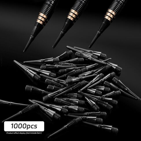CyeeLife 2BA Thread Soft Tip Dart Points - Plastic Dart Tips - 1000 Pack Premium Replacement Dart Accessories in Kuwait