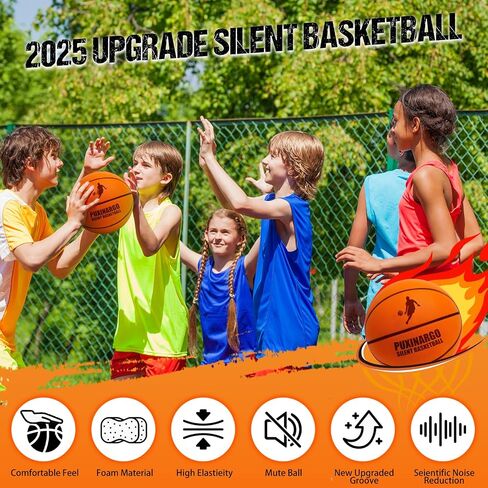 Silent Basketball Size 7 (29.5") Upgrade Dribble Dream Si-Lent Basketball, Foam Basket-Ball No Noise, Quiet Basket-Ball Dribbling Indoor, Training Ball for Indoor Activities, Gift for Youth in Saudi Arabia
