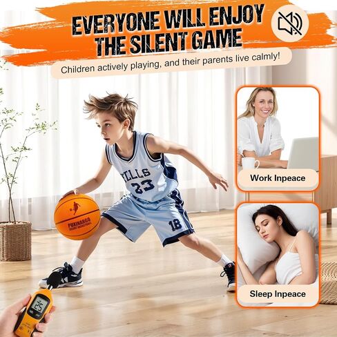 Silent Basketball Size 7 (29.5") Upgrade Dribble Dream Si-Lent Basketball, Foam Basket-Ball No Noise, Quiet Basket-Ball Dribbling Indoor, Training Ball for Indoor Activities, Gift for Youth in Saudi Arabia