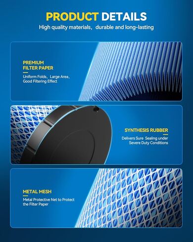 Philtop Air Filter 1262218 Replacement for RZR 170,RANGER 1000,Ranger Crew XP 1000,Ranger 1000XP NSTR Air Box Filter,High Filtration Powersports Air Filter,Pack of 2 in Kuwait