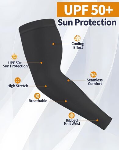 4-Pairs Arm Sleeves for Men and Women - Tattoo Cover Up - Cooling Sports Sleeve for Basketball Golf Football in Kuwait