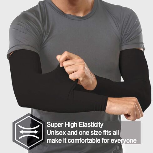4-Pairs Arm Sleeves for Men and Women - Tattoo Cover Up - Cooling Sports Sleeve for Basketball Golf Football in Kuwait