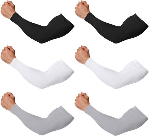 4-Pairs Arm Sleeves for Men and Women - Tattoo Cover Up - Cooling Sports Sleeve for Basketball Golf Football in Kuwait