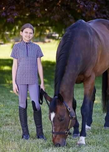 Kerrits Kids Breeze Ice Fil Short Sleeve Equestrian Shirt – Lightweight Cooling Horse Riding Top, Great for Summer Camp in Kuwait