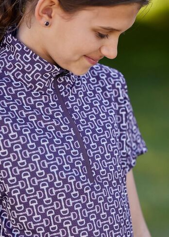 Kerrits Kids Breeze Ice Fil Short Sleeve Equestrian Shirt – Lightweight Cooling Horse Riding Top, Great for Summer Camp in Kuwait