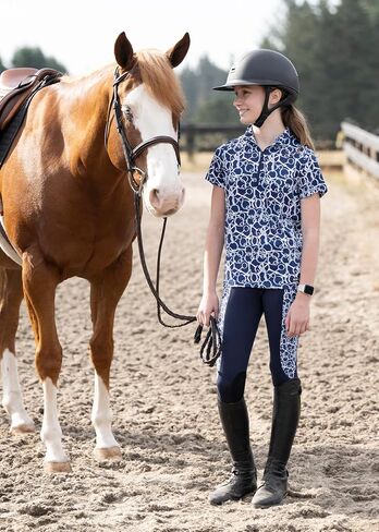 Kerrits Kids Breeze Ice Fil Short Sleeve Equestrian Shirt – Lightweight Cooling Horse Riding Top, Great for Summer Camp in Kuwait