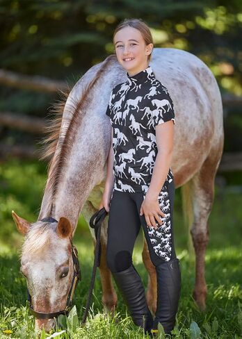 Kerrits Kids Breeze Ice Fil Short Sleeve Equestrian Shirt – Lightweight Cooling Horse Riding Top, Great for Summer Camp in Saudi Arabia