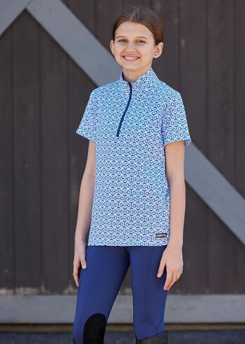 Kerrits Kids Breeze Ice Fil Short Sleeve Equestrian Shirt – Lightweight Cooling Horse Riding Top, Great for Summer Camp in Kuwait
