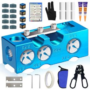 11-in-1 Billiards Pool Cue Tips Shaper,Upgraded Aluminum Alloy Pool Cue Tips Replacement Kit Professional Cue Stick Tool,Pool Cue Accessories for Replacement and Shaping Cue Tips in Saudi Arabia