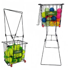 Hoppers كرة التنس ， Pickleball Hopper ، 79 تنسًا أو 50 Capleball Capicity ، استخدم أيضًا كمنتقي الكرة ، وسهل التقاط 30 تنسًا أو مخللًا في دقيقة واحدة ، ويوضع بسهولة في صندوق السيارة in Kuwait