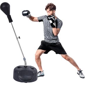 Punching Bag with Stand-Fast Bounceback to Increase Speed, Reflexes, and Stamina – Height Adjustable for Training, Boxing Equipment, Stress Relief & Fitness in Saudi Arabia