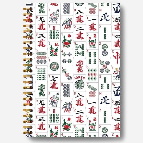 Guymn Mahjong Friendship Notebook, Mahjong Gifts for Women Journal, Gifts for Mahjong Players Journal, Mahjong Hardcover Spiral Notebooks 5.5x8.3 Inch in Saudi Arabia