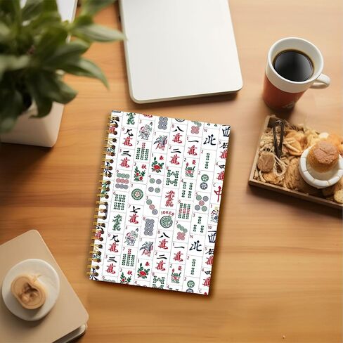 Guymn Mahjong Friendship Notebook, Mahjong Gifts for Women Journal, Gifts for Mahjong Players Journal, Mahjong Hardcover Spiral Notebooks 5.5x8.3 Inch in Saudi Arabia