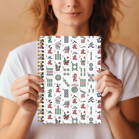 Guymn Mahjong Friendship Notebook, Mahjong Gifts for Women Journal, Gifts for Mahjong Players Journal, Mahjong Hardcover Spiral Notebooks 5.5x8.3 Inch in Saudi Arabia