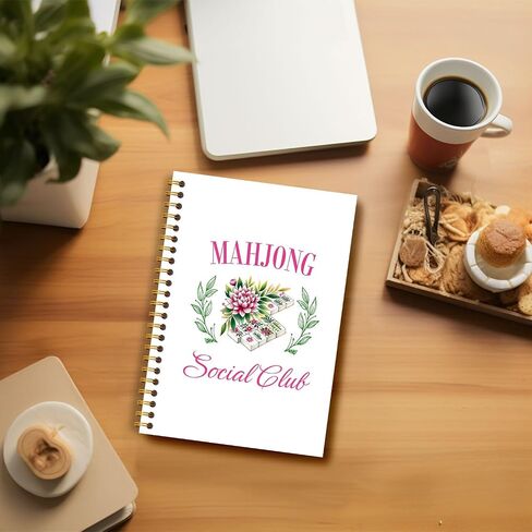 Guymn Mahjong Friendship Notebook, Mahjong Gifts for Women Journal, Gifts for Mahjong Players Journal, Mahjong Hardcover Spiral Notebooks 5.5x8.3 Inch in Saudi Arabia