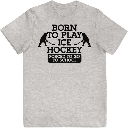 Born to Play ice Hockey Forced to go to School Youth Jersey t-Shirt in Saudi Arabia