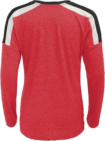 Outerstuff NHL Youth Girls (7-16) Celly Long Sleeve Hyper Slub Tee, Detroit Red Wings Red Medium (10-12) in Saudi Arabia