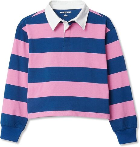LANDS 'END Girls Long Sleeve Stripe Shirt in Saudi Arabia