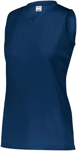 Augusta Sportswear Girls Sleeveless Wicking Attain Jersey, Navy, M in Saudi Arabia