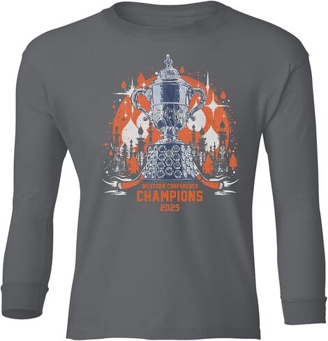 Hockey 2025 West Champions - Edmonton Tribute Youth Long Sleeve T-Shirt in Kuwait