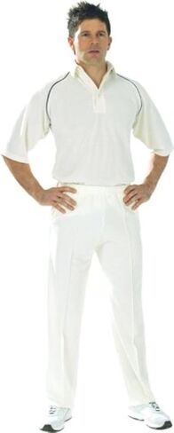 CRICKET SHIRT + MAROON PIPING SIZE - LARGE in Saudi Arabia