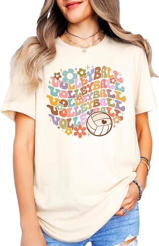 Groovy Volleyball School Spirit Shirt for Game Day Apparel for Adults and Kids in Saudi Arabia