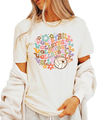 Groovy Volleyball School Spirit Shirt for Game Day Apparel for Adults and Kids in Saudi Arabia