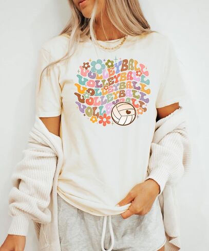 Groovy Volleyball School Spirit Shirt for Game Day Apparel for Adults and Kids in Saudi Arabia