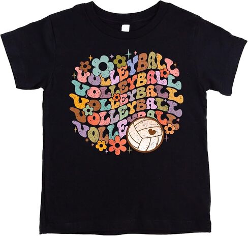 Groovy Volleyball School Spirit Shirt for Game Day Apparel for Adults and Kids in Saudi Arabia