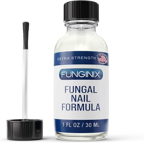 Funginix Toenail Fungus Treatment - أقصى قوة - علاج فطريات الأظافر للأظافر الفطرية - محلول سائل مضاد للفطريات - مصنوع في زجاجة الولايات المتحدة الأمريكية - (قد تختلف التغليف) in Kuwait