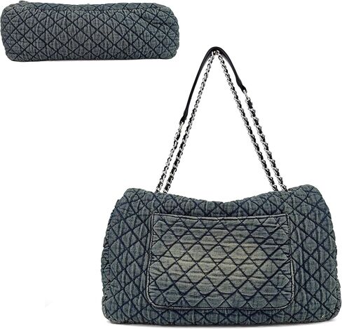Large Quilted Denim Purse, Oversize Shoulder Bags for Women, Carry-all Crossbody Flap Hobo Tote Bag, Chain Strap Jean Purse in Kuwait