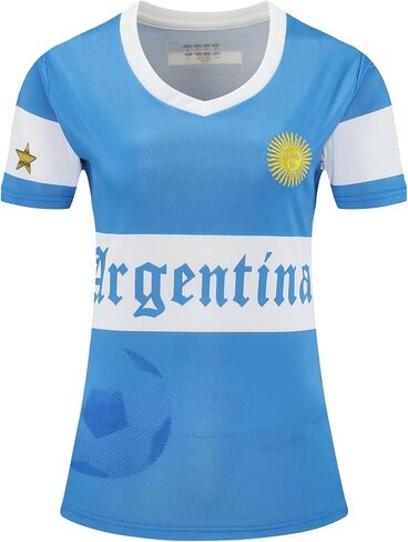 Women Soccer Jersey Sports Fans Outdoor T-Shirts Athletic Slim Fit Activewear Tee Soccer Shirt in Saudi Arabia