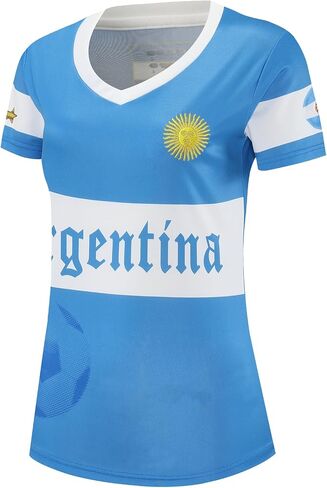 Women Soccer Jersey Sports Fans Outdoor T-Shirts Athletic Slim Fit Activewear Tee Soccer Shirt in Saudi Arabia