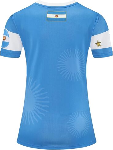 Women Soccer Jersey Sports Fans Outdoor T-Shirts Athletic Slim Fit Activewear Tee Soccer Shirt in Saudi Arabia