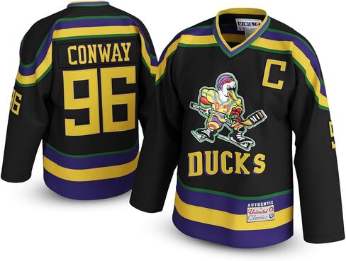 Charlie Conway #96 Duck Hockey Jersey – 90s Throwback Shirt with Stitched Letters, Adult Sizes S–5XL in Kuwait