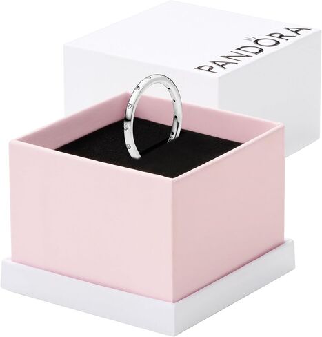 PANDORA Simple Sparkling Band Ring - 14k Gold Stackable Ring for Women - With Gift Box in Kuwait