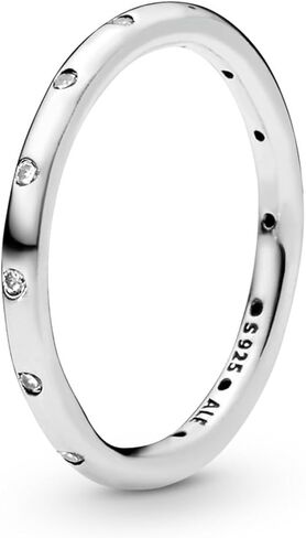 PANDORA Simple Sparkling Band Ring - 14k Gold Stackable Ring for Women - With Gift Box in Kuwait