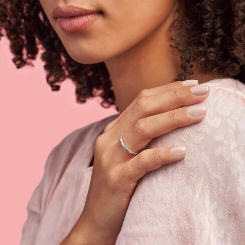 PANDORA Simple Sparkling Band Ring - 14k Gold Stackable Ring for Women - With Gift Box in Kuwait