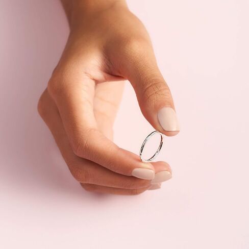 PANDORA Simple Sparkling Band Ring - 14k Gold Stackable Ring for Women - With Gift Box in Kuwait