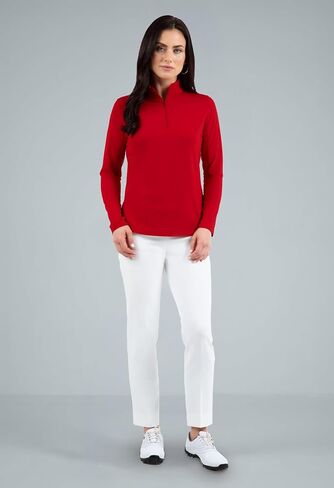IBKUL Athleisure Wear Sun Protective UPF 50+ Icefil Cooling-Solid Long Sleeve Mock Neck Top-80000 in Kuwait